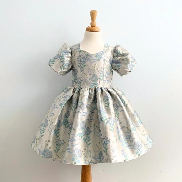 Other - NWT Pretty Girls Fine Jacquard Celebration Dress Elegant Floral Dandelion 6Y